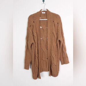 Kate by Laltramoda Cable Knit Sweater Cardigan - Size Small - Made in Italy